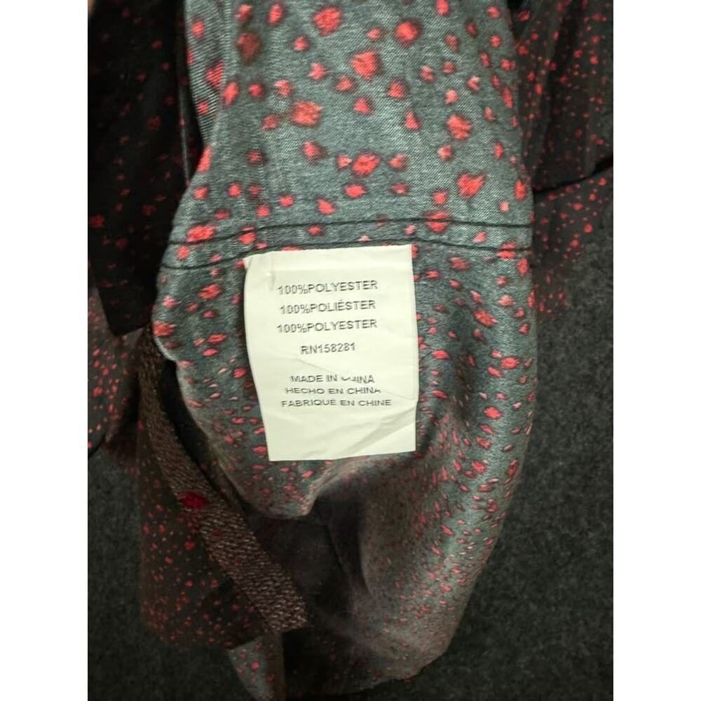 Azaro Uomo Mens Small Black Red Floral Long Sleeve Button Front Shirt - Picture 5 of 9